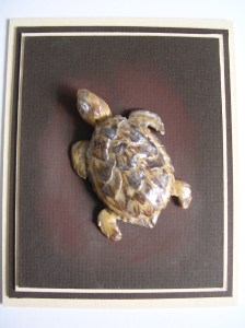 Carte artisanale - tortue de mer des Caraïbes